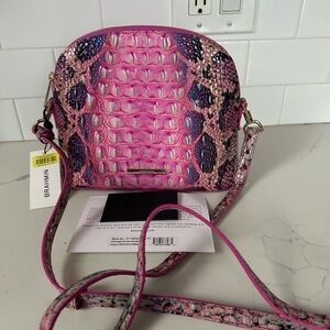 Brahmin small Georgina pink cobra Melbourne leather